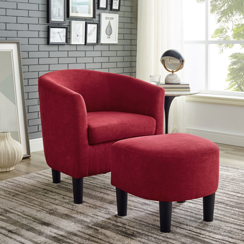 Latitude Run® Adisen Cloud Barrel Chair and Ottoman & Reviews Wayfair.ca